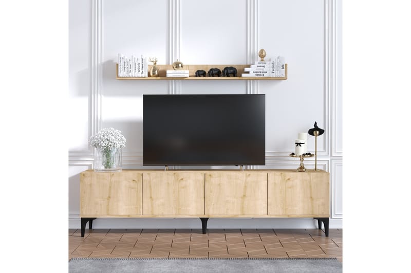 QOUIS Tv-bänk 180 cm Natur - Möbler - Vardagsrum - Tv-möbler & mediamöbler - Tv-bänkar