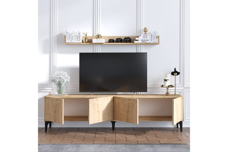 QOUIS Tv-bänk 180 cm Natur - Möbler - Vardagsrum - Tv-möbler & mediamöbler - Tv-bänkar