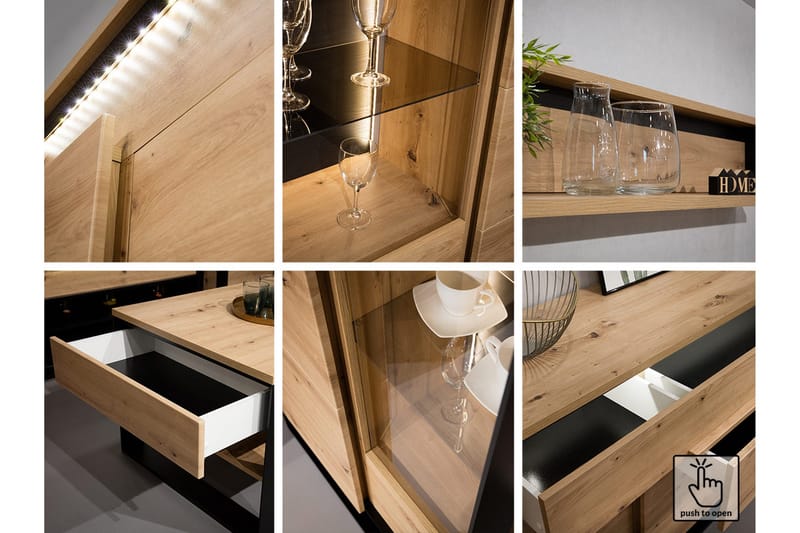 Quant 41x155 cm - Ek/Svart - Möbler - Vardagsrum - Tv-möbler & mediamöbler - Tv-bänkar