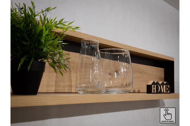 Quant 41x155 cm - Ek/Svart - Möbler - Vardagsrum - Tv-möbler & mediamöbler - Tv-bänkar