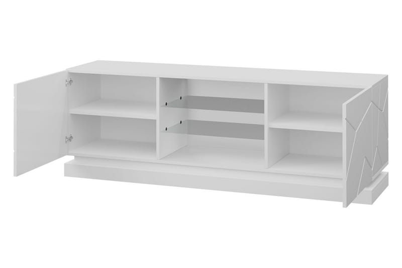 QUINSON Tv-bänk 160 cm Svart - Möbler - Vardagsrum - Tv-möbler & mediamöbler - Tv-bänkar