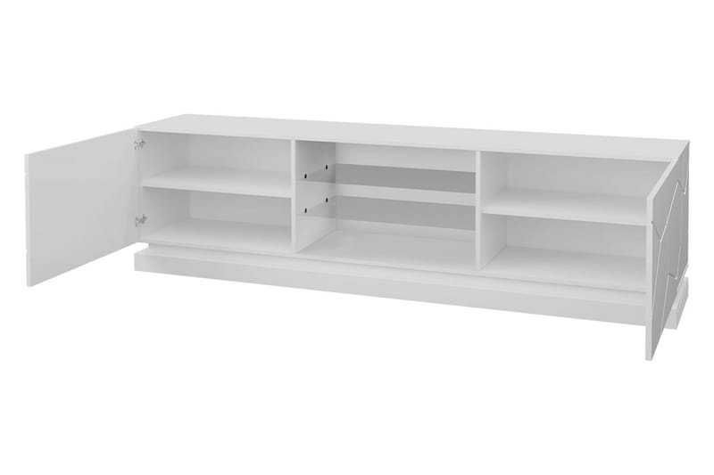 QUINSON TV-bänk 40x200 cm Vit/Högglans - Vit/Högglans - Möbler - Vardagsrum - Tv-möbler & mediamöbler - Tv-bänkar
