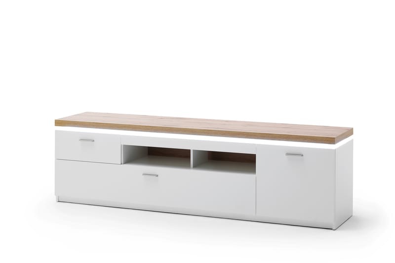 REDUS TV-Bänk 195 cm VitxEk - Möbler - Vardagsrum - Tv-möbler & mediamöbler - Tv-bänkar