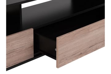 Revelle Golvstående TV-bänk 150 cm med Förvaring i Ljust Trä - Svart - Möbler - Vardagsrum - Tv-möbler & mediamöbler - Tv-bänkar