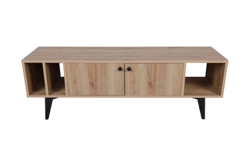 RILER Tv-bänk 150 cm Natur/Svart - Möbler - Vardagsrum - Tv-möbler & mediamöbler - Tv-bänkar