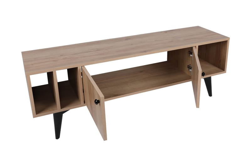 RILER Tv-bänk 150 cm Natur/Svart - Möbler - Vardagsrum - Tv-möbler & mediamöbler - Tv-bänkar