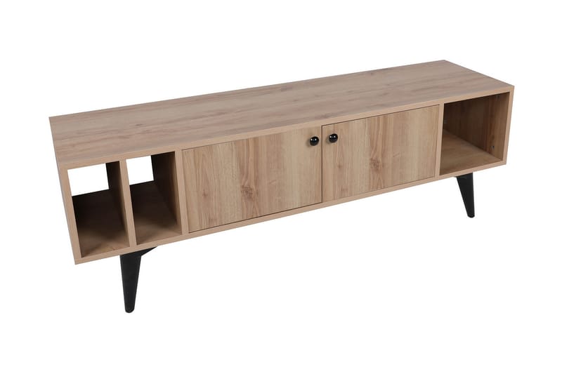 RILER Tv-bänk 150 cm Natur/Svart - Möbler - Vardagsrum - Tv-möbler & mediamöbler - Tv-bänkar