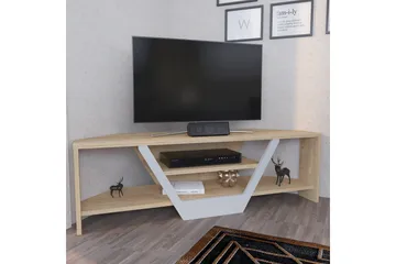 Rinorea Golvstående TV-bänk 120 cm med Förvaring i Ljust Trä - Ljusbrun - Möbler - Vardagsrum - Tv-möbler & mediamöbler - Tv-bänkar