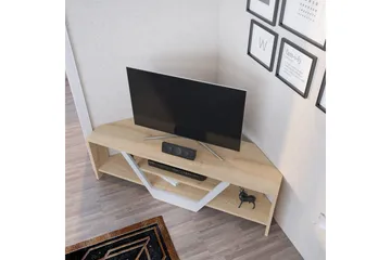 Rinorea Golvstående TV-bänk 120 cm med Förvaring i Ljust Trä - Ljusbrun - Möbler - Vardagsrum - Tv-möbler & mediamöbler - Tv-bänkar