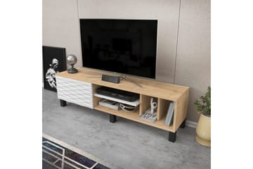 Rinorea Golvstående TV-bänk 140 cm med Förvaring i Ek - Ljusbrun - Möbler - Vardagsrum - Tv-möbler & mediamöbler - Tv-bänkar