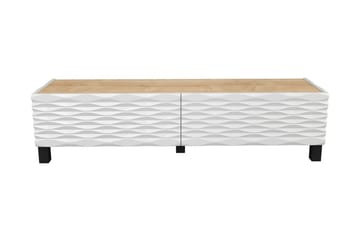 Rinorea Golvstående TV-bänk 149,2x38 cm med Förvaring i Ek - Vit - Möbler - Vardagsrum - Tv-möbler & mediamöbler - Tv-bänkar