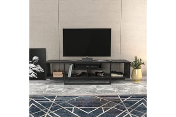 Rinorea Golvstående Tv Bänk 150 cm med Förvaring i Målat Trä - Svart - Möbler - Vardagsrum - Tv-möbler & mediamöbler - Tv-bänkar