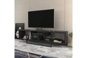 Rinorea Golvstående Tv Bänk 150 cm med Förvaring i Målat Trä - Svart - Möbler - Vardagsrum - Tv-möbler & mediamöbler - Tv-bänkar