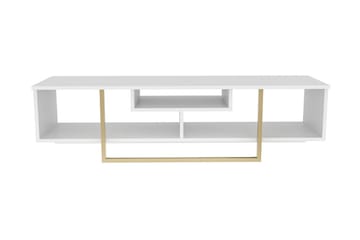Rinorea Golvstående Tv Bänk 150 cm med Förvaring i Målat Trä - Vit - Möbler - Vardagsrum - Tv-möbler & mediamöbler - Tv-bänkar
