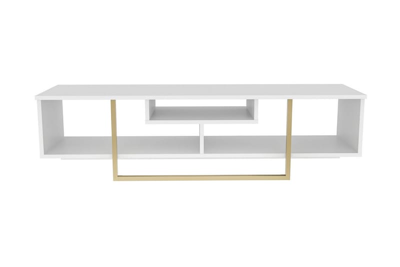 Rinorea Golvstående Tv Bänk 150 cm med Förvaring i Målat Trä - Vit - Möbler - Vardagsrum - Tv-möbler & mediamöbler - Tv-bänkar