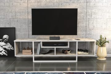 Rinorea Golvstående Tv Bänk 150 cm med Förvaring i Trä - Vit - Möbler - Vardagsrum - Tv-möbler & mediamöbler - Tv-bänkar