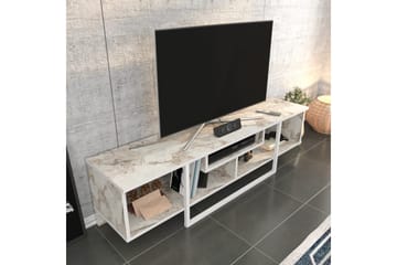 Rinorea Golvstående Tv Bänk 150 cm med Förvaring i Trä - Vit - Möbler - Vardagsrum - Tv-möbler & mediamöbler - Tv-bänkar
