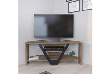 Rinorea Golvstående Tv Bänk 90 cm med Förvaring i Mörkt Trä - Brun - Möbler - Vardagsrum - Tv-möbler & mediamöbler - Tv-bänkar