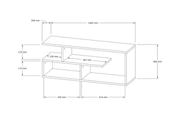 Rinorea Tv-bänk 100x40 cm - Vit - Möbler - Vardagsrum - Tv-möbler & mediamöbler - Tv-bänkar