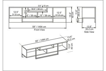 Rinorea Tv-bänk 150x40 cm - Svart - Möbler - Vardagsrum - Tv-möbler & mediamöbler - Tv-bänkar