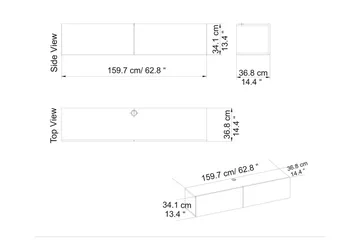 Rinorea Tv-bänk 159,7x34,1 cm - Vit - Möbler - Vardagsrum - Tv-möbler & mediamöbler - Tv-bänkar