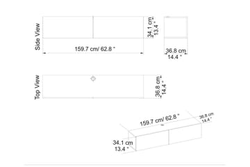 Rinorea Tv-bänk 159,7x34,1 cm - Vit - Möbler - Vardagsrum - Tv-möbler & mediamöbler - Tv-bänkar