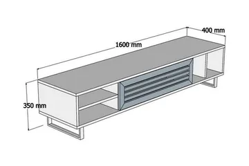Rinorea Tv-bänk 160x35 cm - Brun - Möbler - Vardagsrum - Tv-möbler & mediamöbler - Tv-bänkar