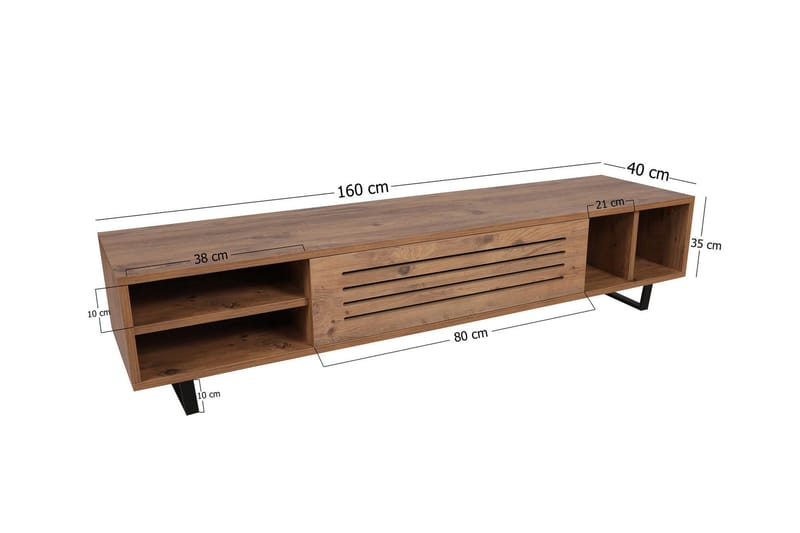 Rinorea Tv-bänk 160x35 cm - Brun - Möbler - Vardagsrum - Tv-möbler & mediamöbler - Tv-bänkar