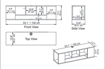 Risnabben TV-bänk 135 cm - Brun - Möbler - Vardagsrum - Tv-möbler & mediamöbler - Tv-bänkar