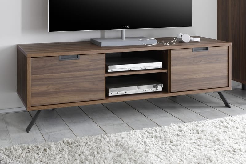 ROBIN TV-bänk 156 cm Valnöt - Mörkbrun - Möbler - Vardagsrum - Tv-möbler & mediamöbler - Tv-bänkar