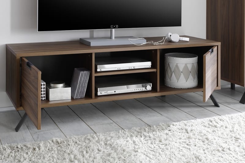 ROBIN TV-bänk 156 cm Valnöt - Mörkbrun - Möbler - Vardagsrum - Tv-möbler & mediamöbler - Tv-bänkar