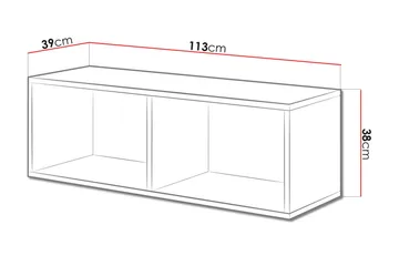 Roco TV-bänk 112,5x39x37,5 cm Black - Möbler - Vardagsrum - Tv-möbler & mediamöbler - Tv-bänkar