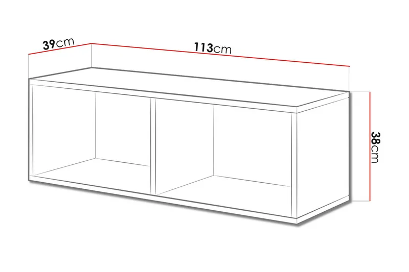 Roco TV-bänk 112,5x39x37,5 cm Black - Möbler - Vardagsrum - Tv-möbler & mediamöbler - Tv-bänkar