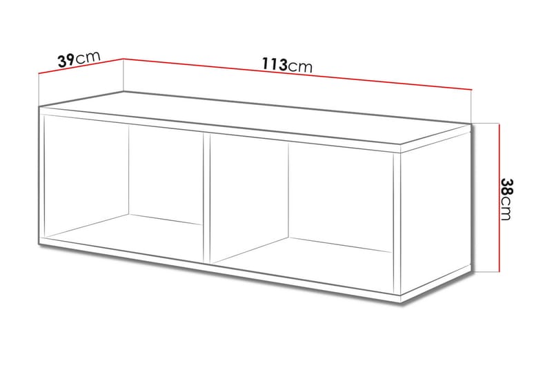 Roco TV-bänk 112,5x39x37,5 cm - Svart - Tv-bänkar