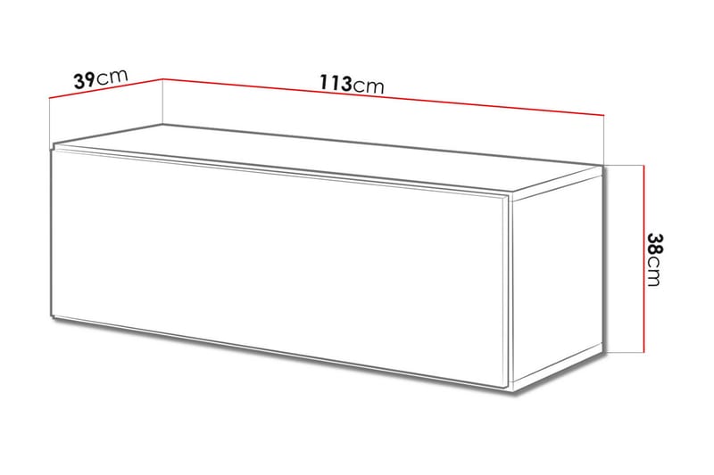 Roco TV-bänk 112,5x39x37,5 cm - Vit - Möbler - Vardagsrum - Tv-möbler & mediamöbler - Tv-bänkar