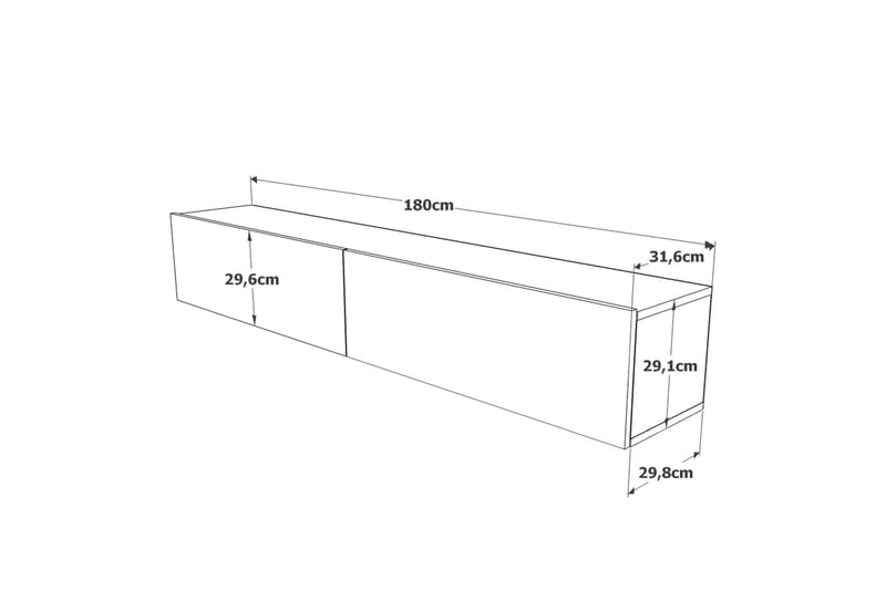 ROLAN Tv-bänk 180 cm Natur - Möbler - Vardagsrum - Tv-möbler & mediamöbler - Tv-bänkar