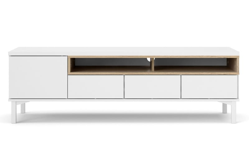 Roomers TV-Bänk 155,7 cm - Vit/Ek - Möbler - Vardagsrum - Tv-möbler & mediamöbler - Tv-bänkar