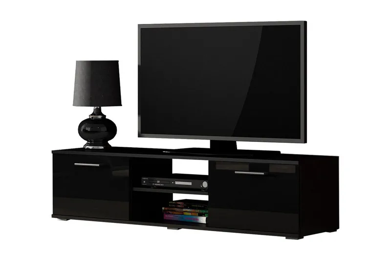 Ruskelsby TV-bänk 140 cm NO_BRAND Black - Möbler - Vardagsrum - Tv-möbler & mediamöbler - Tv-bänkar
