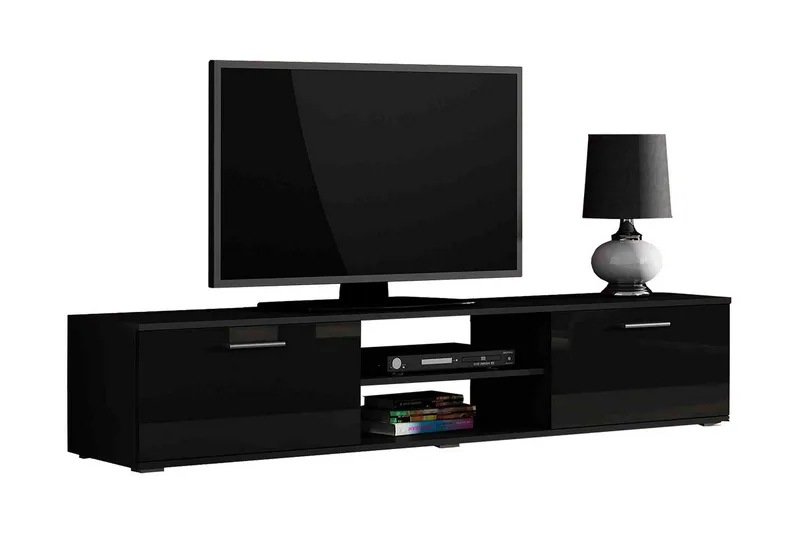 Ruskelsby TV-bänk 180 cm NO_BRAND Black - Möbler - Vardagsrum - Tv-möbler & mediamöbler - Tv-bänkar