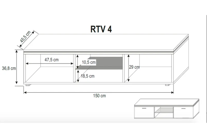 Sahra TV-Bänk 150 cm - Vit - Möbler - Vardagsrum - Tv-möbler & mediamöbler - Tv-bänkar