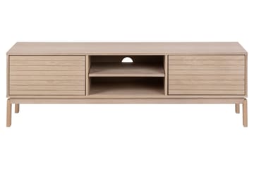 Sakie Golvstående Tv Bänk 160 cm med Förvaring i Ljust Trä - Ljusbeige - Möbler - Vardagsrum - Tv-möbler & mediamöbler - Tv-bänkar