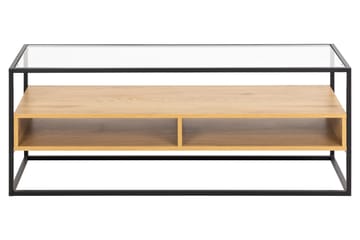 Sakila Golvstående Tv Bänk 120 cm med Förvaring i Metall med Trähylla - Svart - Möbler - Vardagsrum - Tv-möbler & mediamöbler - Tv-bänkar