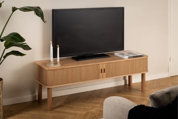 Samay Golvstående Tv Bänk 140 cm med Förvaring i Ek - Brun - Möbler - Vardagsrum - Tv-möbler & mediamöbler - Tv-bänkar
