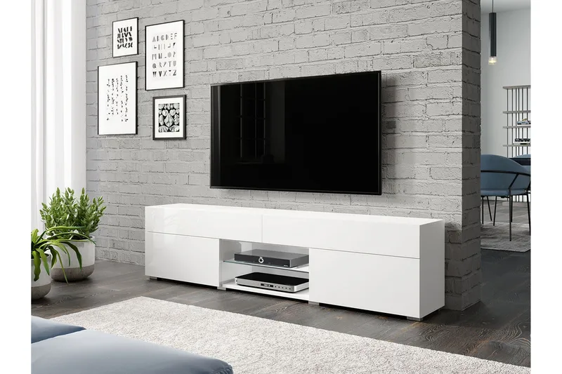 Sayuri Tv-bänk 34,5 cm - Vit högglans - Möbler - Vardagsrum - Tv-möbler & mediamöbler - Tv-bänkar
