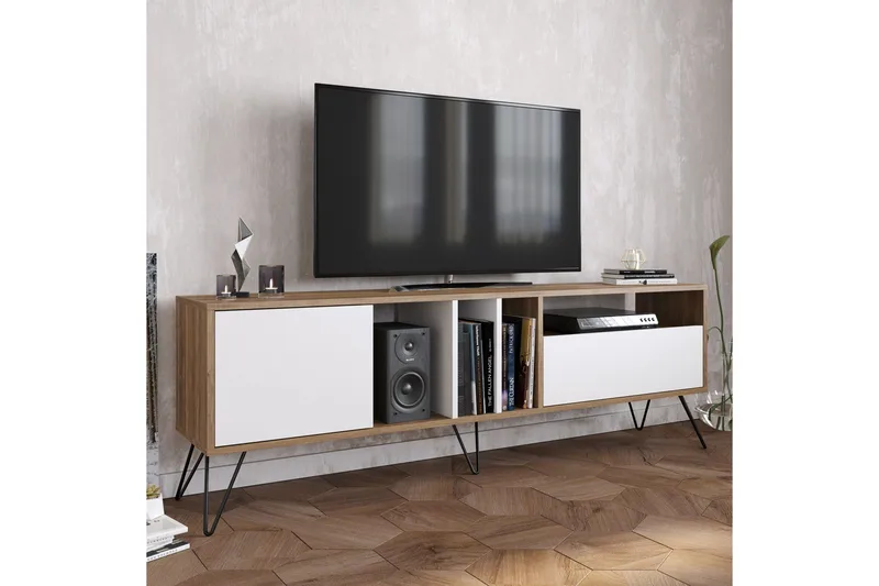 Schwefel TV-Bänk 180 cm - Valnöt|Svart|Vit - Möbler - Vardagsrum - Tv-möbler & mediamöbler - Tv-bänkar