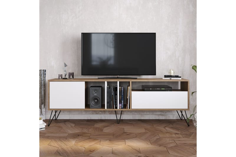 Schwefel TV-Bänk 180 cm - Valnöt|Svart|Vit - Möbler - Vardagsrum - Tv-möbler & mediamöbler - Tv-bänkar