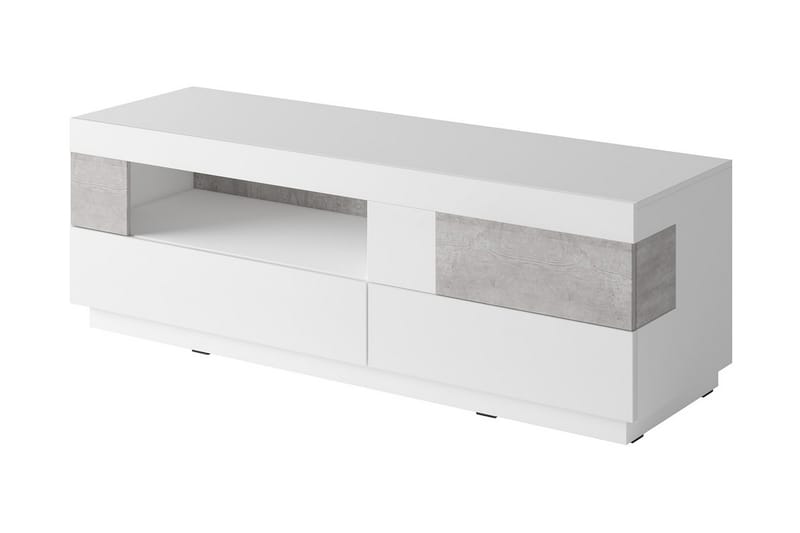 SCOGER TV-bänk 160 cm Vit/Trä - Vit/Trä - Möbler - Vardagsrum - Tv-möbler & mediamöbler - Tv-bänkar