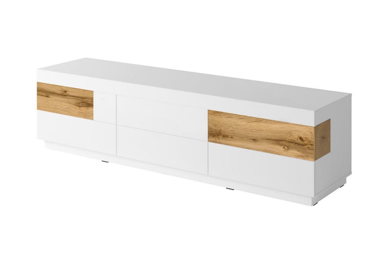 SCOGER TV-bänk 206 cm Vit/Trä - Vit/Trä - Möbler - Vardagsrum - Tv-möbler & mediamöbler - Tv-bänkar