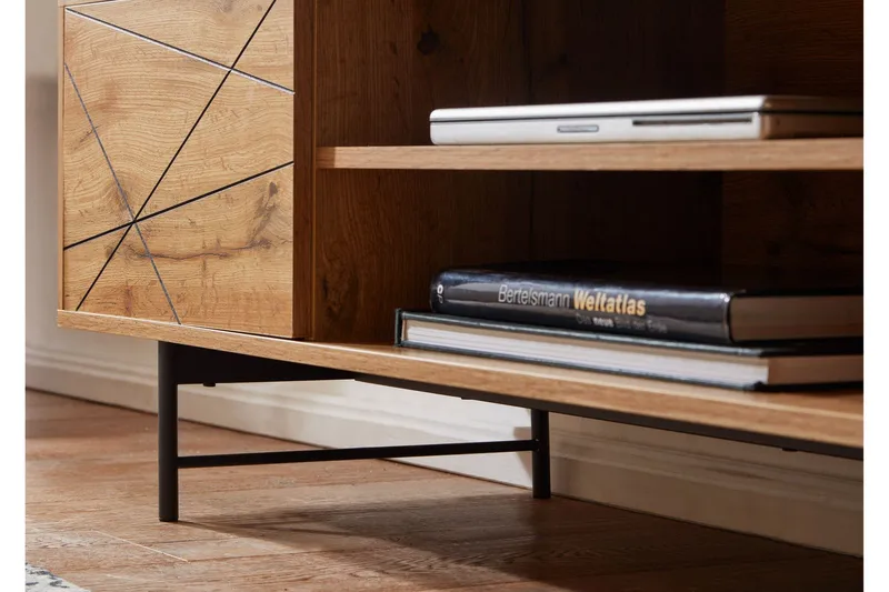 Seddik Tv-bänk 45x160 cm Rektangulär - Brun - Möbler - Vardagsrum - Tv-möbler & mediamöbler - Tv-bänkar