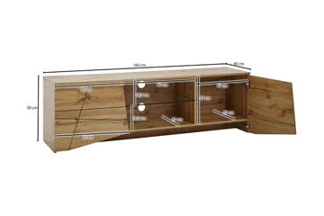 Seddik Tv-bänk 50x160 cm Rektangulär - Brun - Möbler - Vardagsrum - Tv-möbler & mediamöbler - Tv-bänkar